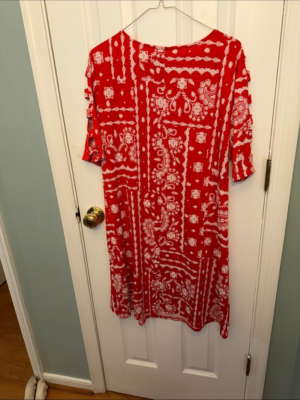 Ruby Rd. Red Paisley Midi Dress - Picture 4 of 4